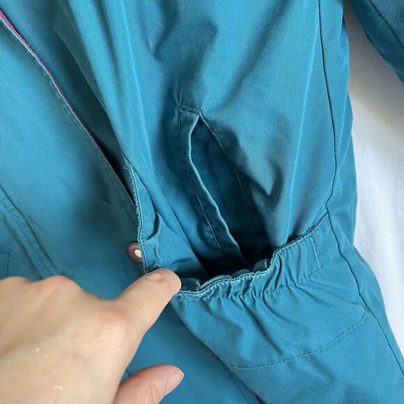 VTG Y2K 80s 90s Current Seen Blue Coat Women’s Small Quilt Lining Big Pockets - Picture 5 of 16